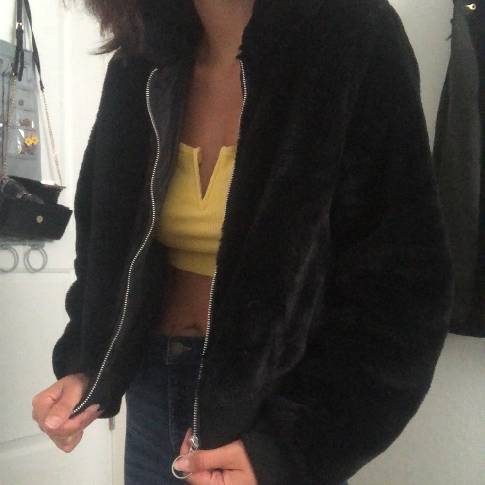 Fluffy jacket, no hood